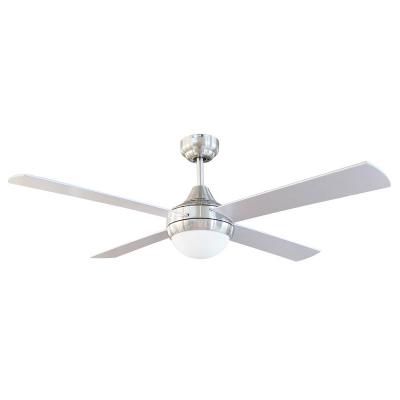 TEMPO-II 48'' CEILING FAN W/2xE27 LIGHT-BRUSHED CHROME WITH SILV